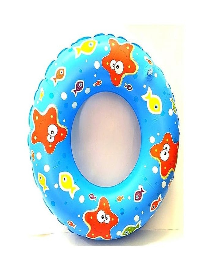 shoasite Fish Print Inflatable Swim Ring Blow up Floating Raft Tube for Swimming Pool Beach for Age - Image 3
